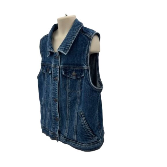 Cat & Jack Girls Jean Jacket Vest Size XL (14/16) - Picture 3 of 7